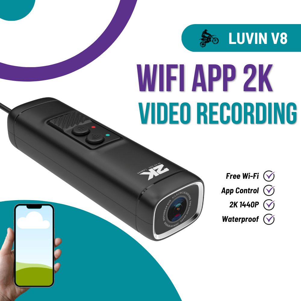 Tech Accessories Box - Freedconn kamera motocyklowa Dvr 1440P nagrywanie