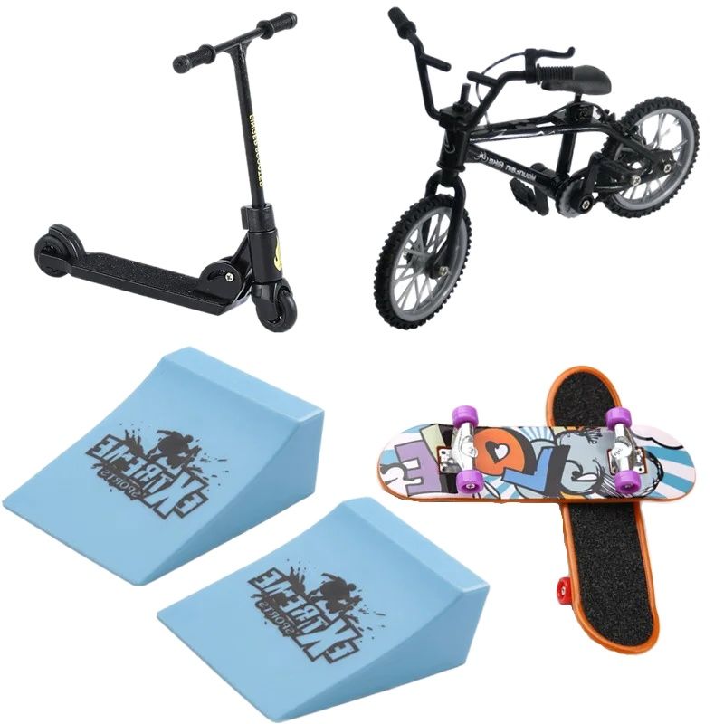Tech Deck Accessories - Hulajnoga/Deskorolka na palce/Szalonych spodni/rolek/Rower dla Tech
