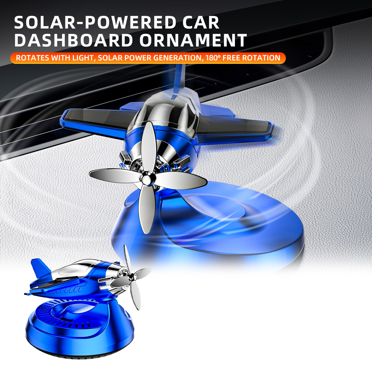 Tech Home Accessories - Samolot solarny, akcesoria do wnętrza samochodu,