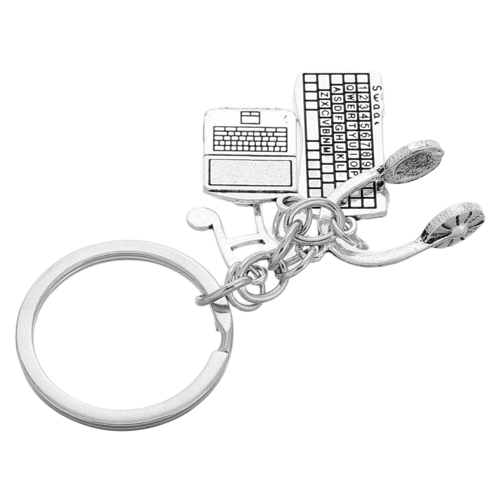 Tech Keychain Accessories - Breloczek dla inżyniera, klawiatura, mysz, słuchawki,